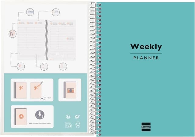 Thumbnail 2 de Finocam Mytime Semana Vista Vertical — Agenda sin fechar 1 semana