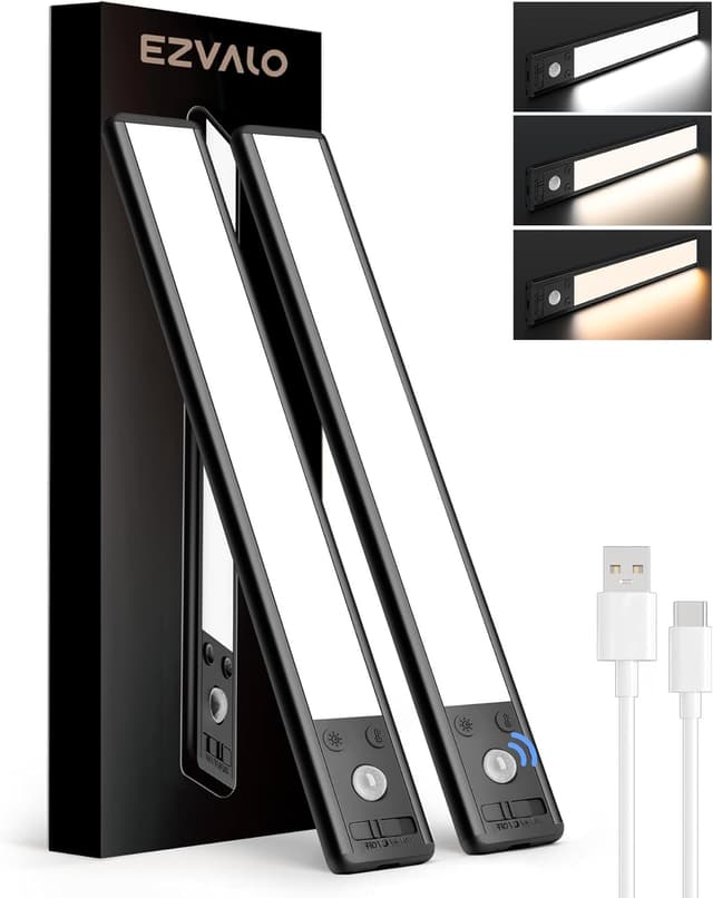 Detalle de EZVALO under cabinet lights 62 LED 2 pack