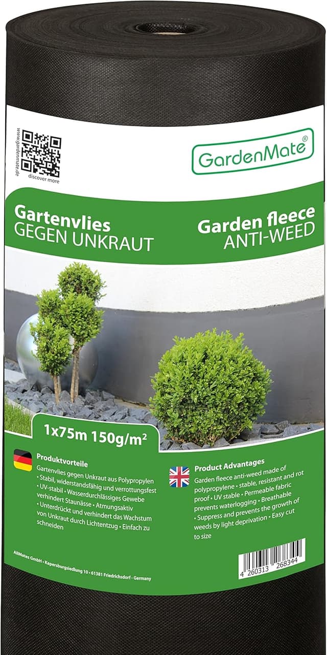 Imagen de GardenMate Rollo malla geotextil 1 m x 75 m 150 g/m² en OfertitasTOP