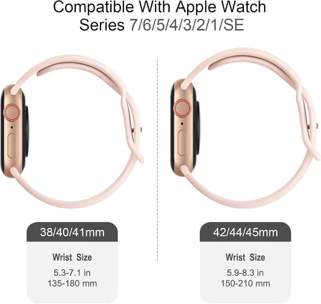 Detalle 2 de Adepoy 4-Pack Silicone Sport Strap for Apple Watch Series 11, 10, 9 and Ultra (38mm–49mm)