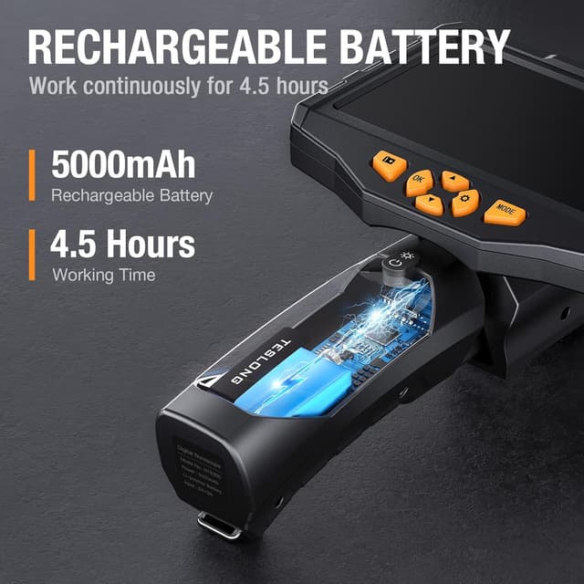 Thumbnail 5 de Teslong Dual Lens Inspection Camera 1080P, 5'' Screen