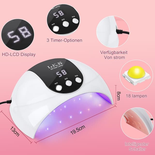 Detalle 1 de UV Lampe 54W für Gelnägel 💅