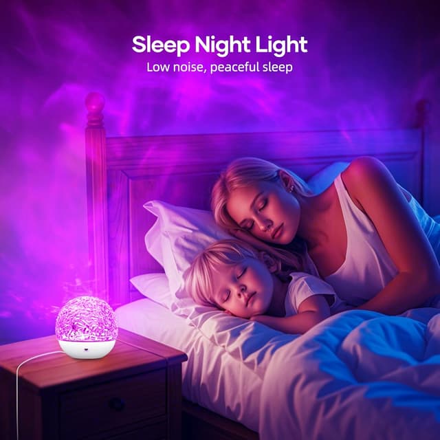 Detalle de Fokky Galaxy Projector Night Light with Remote Control – 16 Ocean Wave Colours
