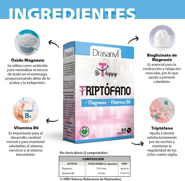 Thumbnail 3 de DRASANVI TRIPTOFANO 60 comprimidos 60 uds