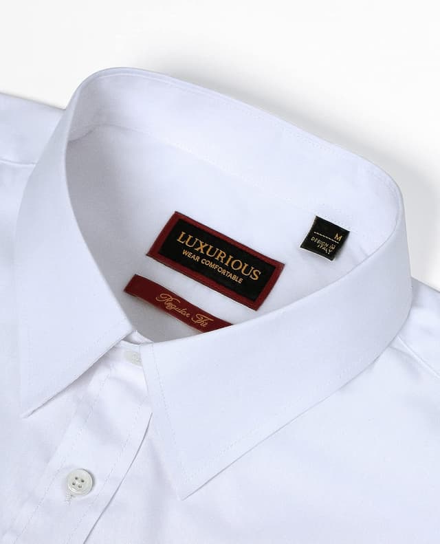 Detalle de DEMEANOR Herren Business-Hemd Langarm (Regular Fit) aus Baumwolle – bügelfrei