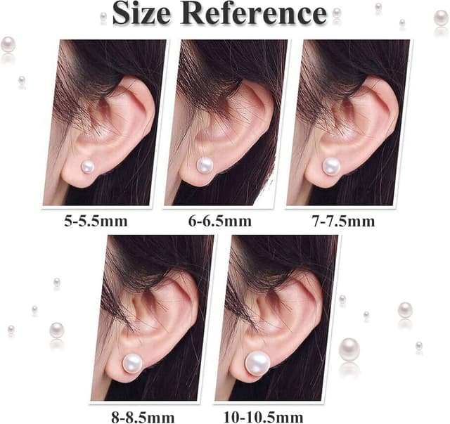 Detalle de Süßwasserperlen Ohrringe 925 Silber 5 mm