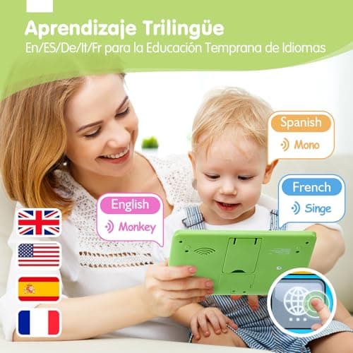 Detalle 2 de Hahaland Tablet infantil educativa 5 idiomas