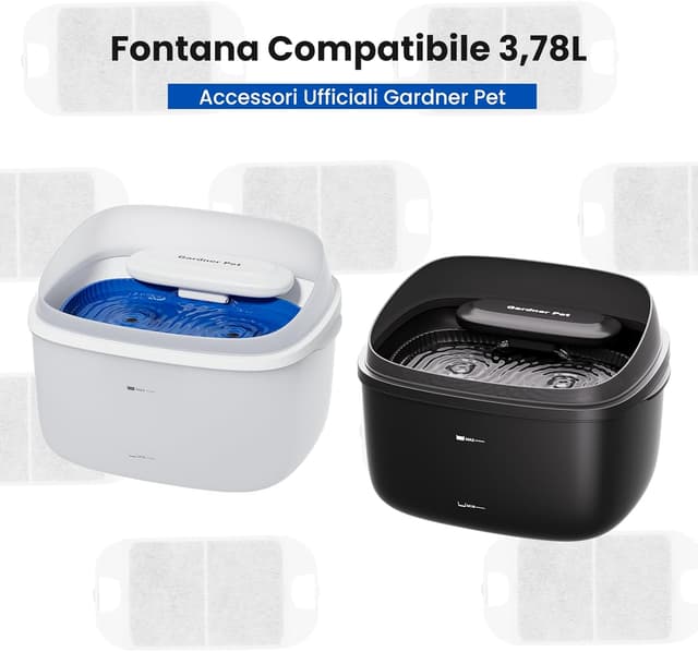 Detalle 2 de Gardner Pet filtro a vortice per fontana d’acqua per gatti (3,78 L)