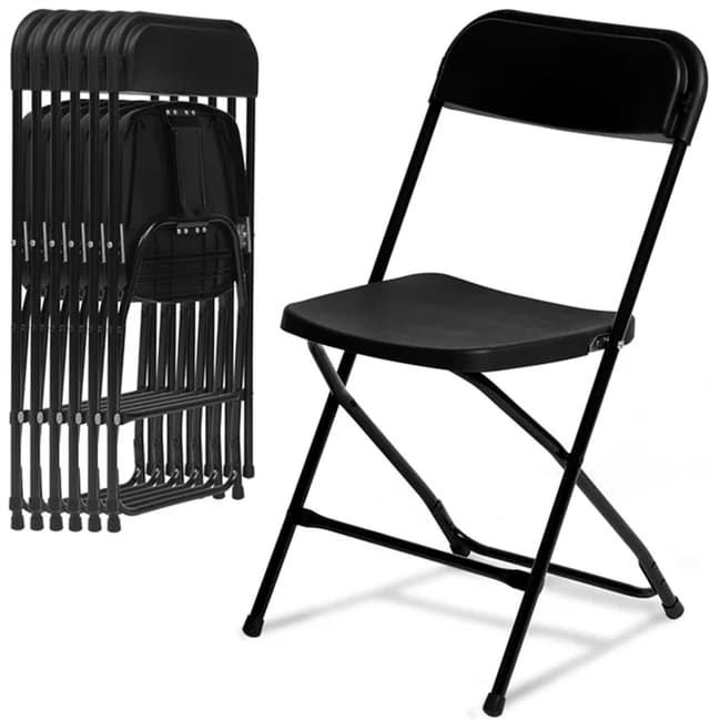 Detalle de Set 6 sedie pieghevoli 200 kg nero