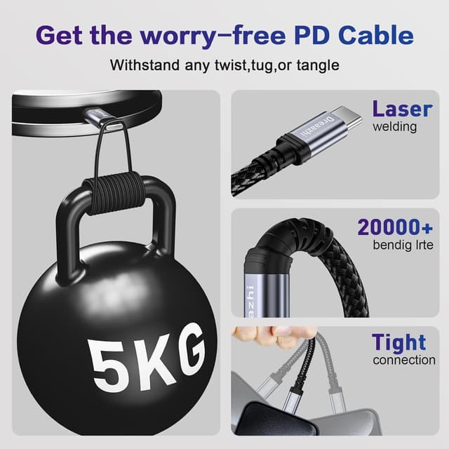 Thumbnail 5 de Dreaazhi USB C Data Cable 0.5m, USB 3.1 Gen 2