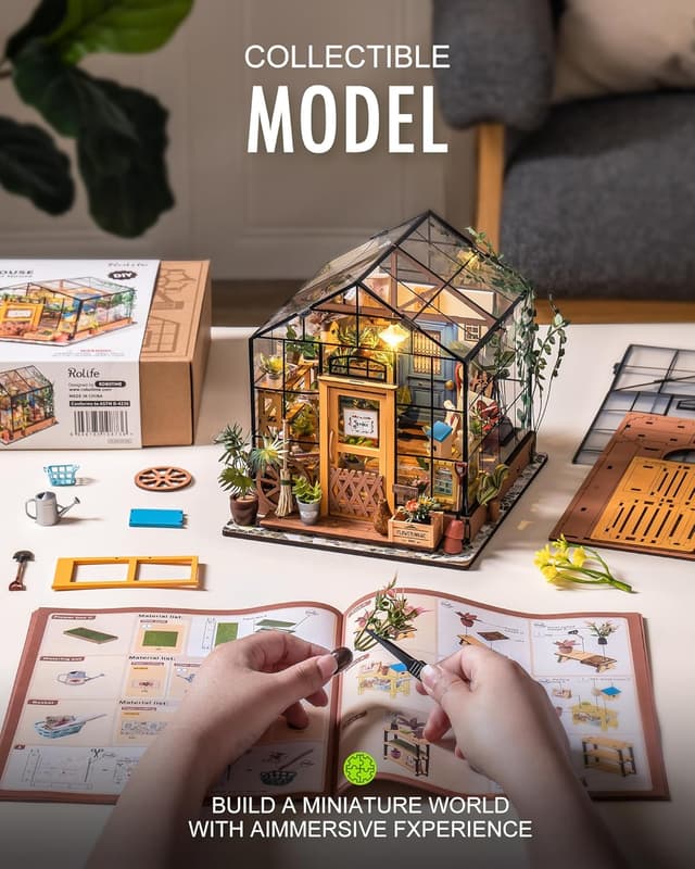 Thumbnail 5 de Rolife Casey Mini Greenhouse Dollhouse Kit 🏠