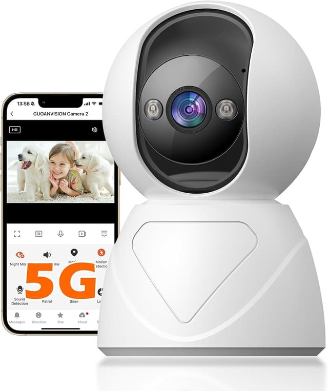 Thumbnail 6 de 2K Indoor Security Camera 5G Pan/Tilt with Intercom, 3X Auto Zoom, AI Detection and Colour Night Vision