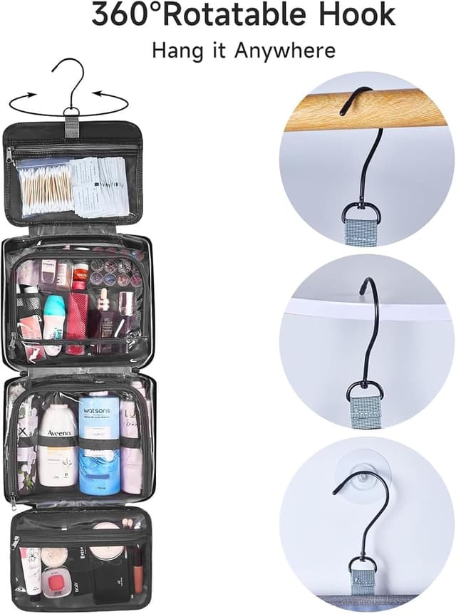 Thumbnail 4 de ANPTER Hanging Toiletry Bag Large Pink