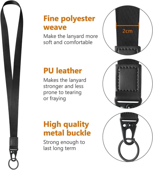 Detalle de Vicloon cordino da collo con stampe retro e clip metallica