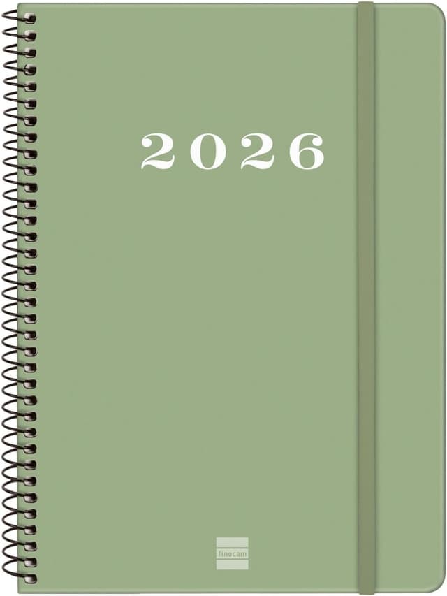 Detalle de Finocam Agenda Espiral 2026 1 Día Página 12 meses