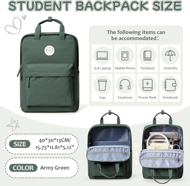 Detalle 2 de HYC00 Women’s Lightweight School Backpack (HYC00 School Backpack Women) – Laptop Rucksack with Anti-theft Pocket