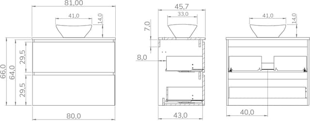 Thumbnail 4 de Baikal Mueble de Baño Klay 80 cm Verde Musgo