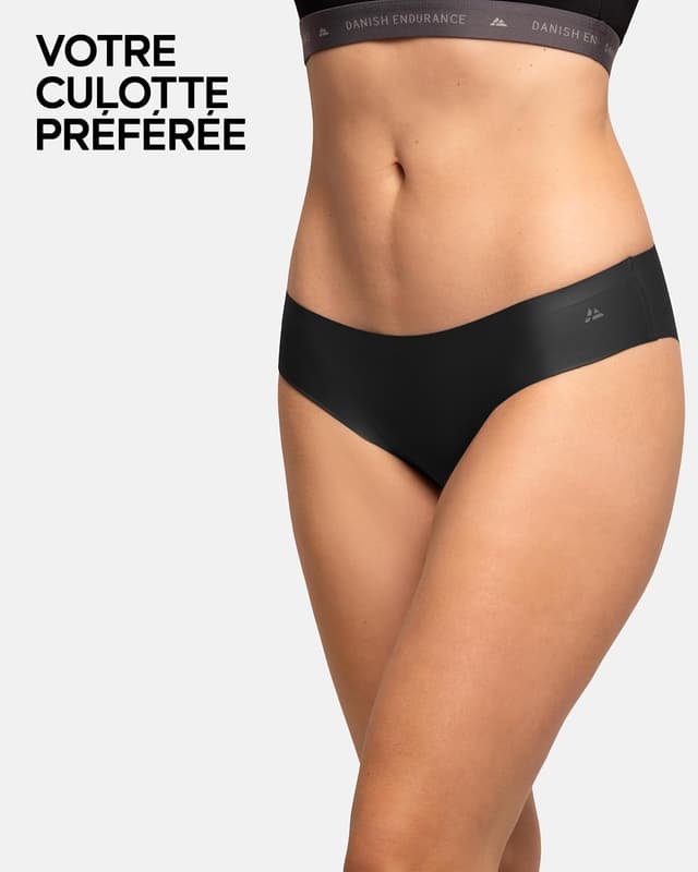 Detalle de DANISH ENDURANCE lot de 6 culottes invisibles en microfibre (sans étiquettes) pour femme