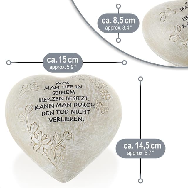 Detalle 2 de COM-Four décoration funéraire cœur 15 cm