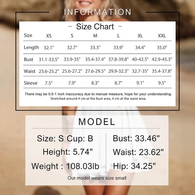 Detalle 2 de EXLURA Women’s 2026 Summer Ruffle Short Sleeve Tie-Back Romper Dress (Square Neck)