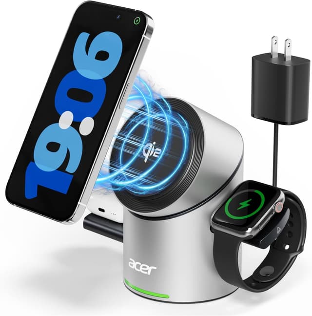 Detalle de Acer S2 3-in-1 Apple Charging Station Qi2 15W