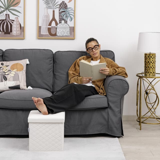 Detalle de Pouf cubo Baroni Home 35x35x35 cm