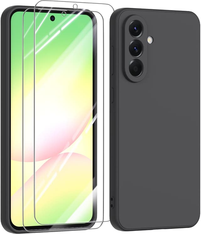 Detalle de MIKULLE Galaxy A56 5G case, 2 screen guards