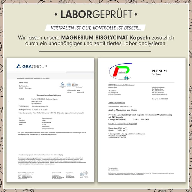Thumbnail 4 de Magnesium Bisglycinat Kapseln 240× — 360 mg Tagesdosis 💊