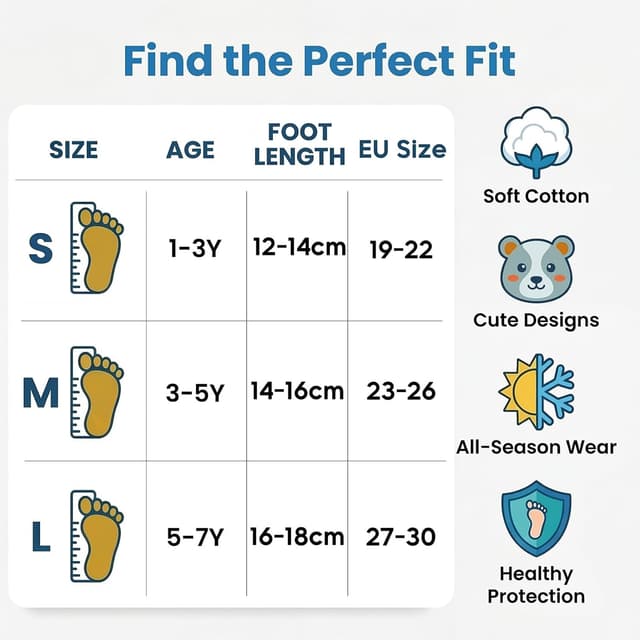 Detalle de ZYUPHY Calzini bambino in cotone unisex 1-7 anni, confezione da 10 paia con fantasia cartoon