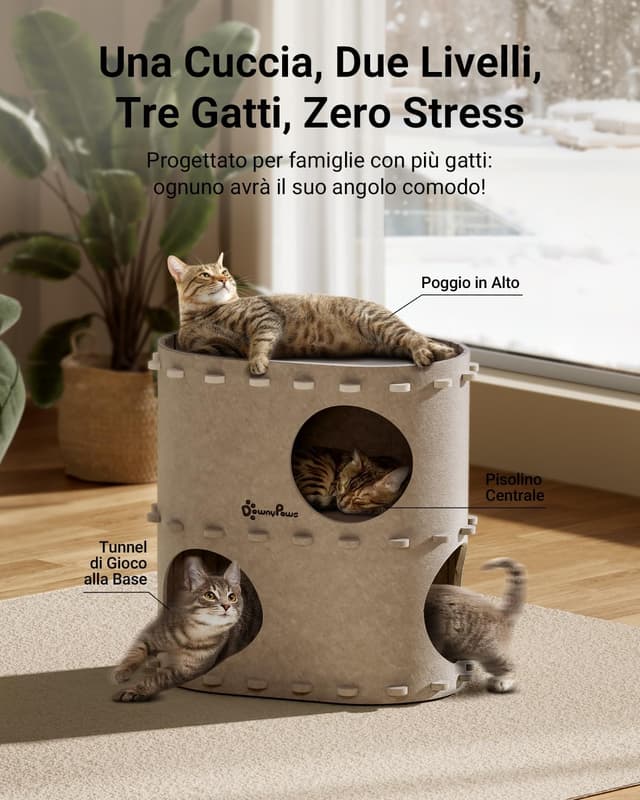 Thumbnail 1 de DownyPaws Cuccia per gatti 🐱