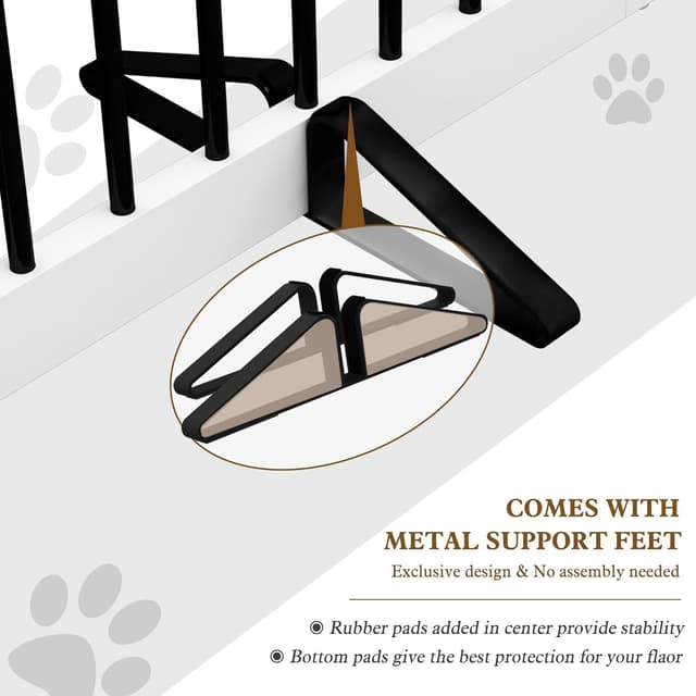 Detalle 2 de HOLTICO Hundegitter 4 Paneelen faltbar