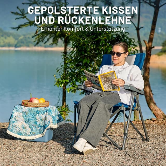 Thumbnail 4 de TIMBER RIDGE Campingstuhl Faltbar 260 kg Belastbar