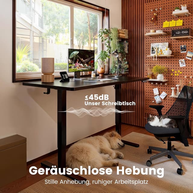 Detalle de ErGear Elektrisch höhenverstellbarer Schreibtisch 120x60