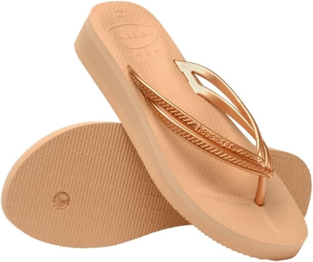 Detalle de Havaianas Wedges Tongues Femme : des compensées légères au motif chic