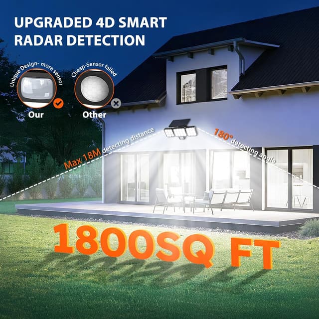 Thumbnail 1 de GEARLITE Solarlampe Bewegungsmelder 3500 LM