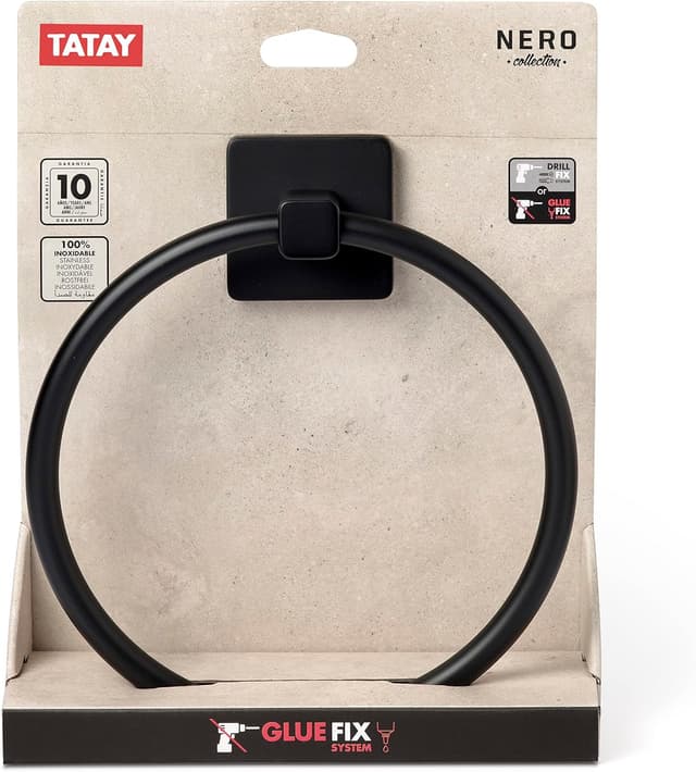 Thumbnail 2 de TATAY Aro Toallero Negro NERO, Acero Inoxidable