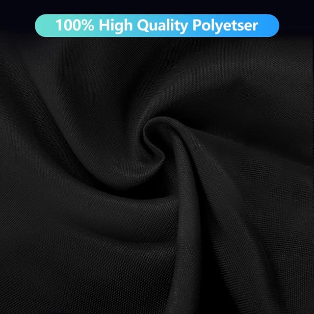 Detalle de JEBUTU Black Backdrop XL 3x6m black screen fabric for streaming, photo studio and gaming