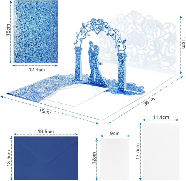 Thumbnail 1 de Vicloon Carte de Vœux 3D Pop‑Up Bleu