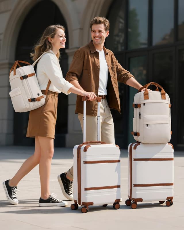 Thumbnail 6 de COOLIFE Valise cabine rigide 55 x 35 x 20 cm avec serrure TSA et 4 roulettes jumelées