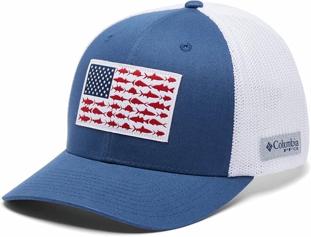 Detalle de Columbia PFG Fish Flag Gorra de Malla XXL 🎣