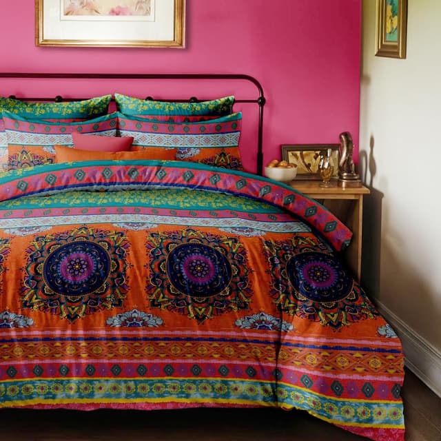 Thumbnail 1 de Funda Nórdica Nordica 200x200 Boho Mandala Rosa 🌸 con 2 Almohadas