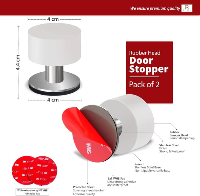 Detalle 2 de Rivada Door Stops 2-Pack sound dampening