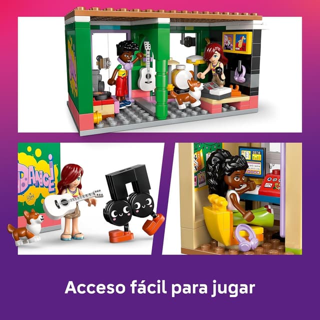 Detalle de LEGO Friends 42653 Tienda de música y apartamento 🎲