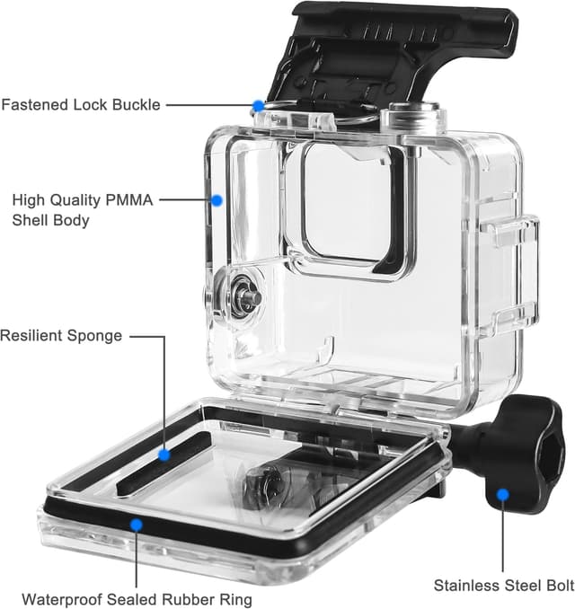 Detalle 1 de OKFUN custodia impermeabile per GoPro Hero 4K 60 m