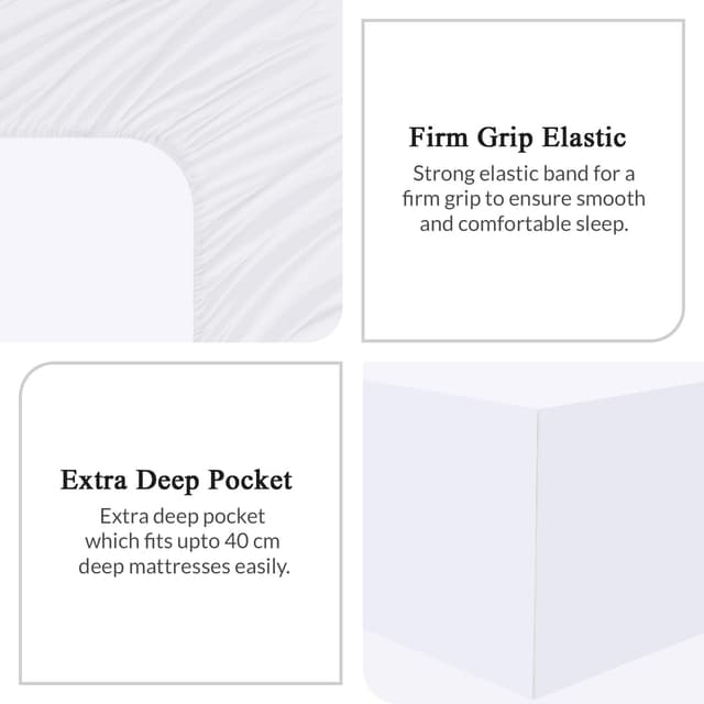 Thumbnail 5 de Pamposh King Size Fitted Sheets 40 cm Pocket