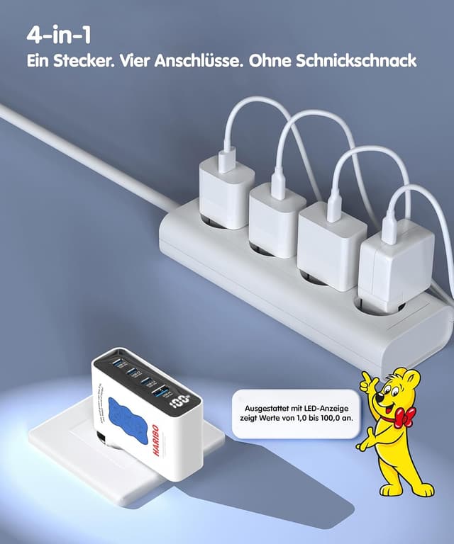 Detalle 2 de Haribo 100W USB C Ladegerät 4‑Port