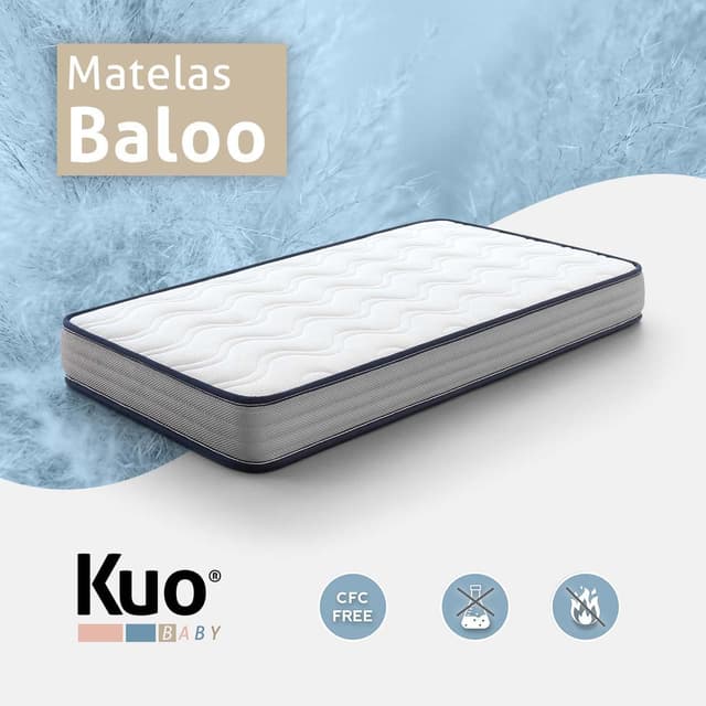 Detalle 2 de KUO Baby Colchón Baloo 💤 Reversible, Transpirable 117x57 cm