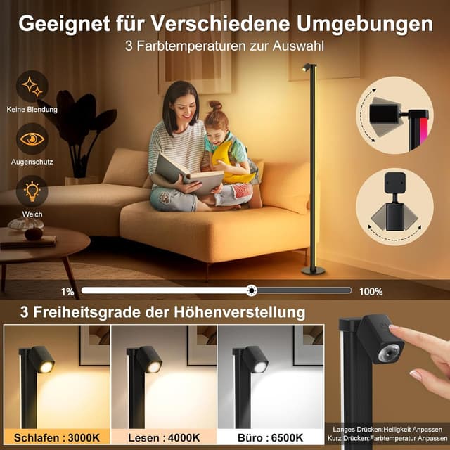 Thumbnail 5 de HANDSONIC RGBIC LED Stehlampe 140 cm