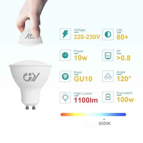 Detalle 2 de GY GY 12 bombillas GU10 1100 lm