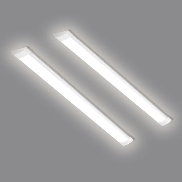 Detalle de HUMIGA 2 Pack 4FT LED Batten Light (40W, 3600LM) – 4000K Neutral White Slim Tube for Indoor Ceilings